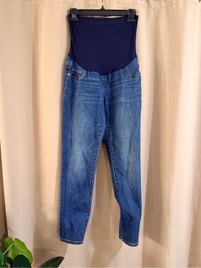 Branch + Twig Maternity Blue Denim Jeans with Navy Support Panel